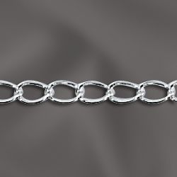Silver Filled (.925/10) Chain Long Curb .5mm Qty:1 ft