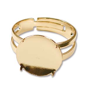 Shower Part Disc Ring 14mm Gold Plate Qty:2