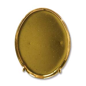 Shower Part Oval Pin Backing 22X30mm Gold Plate Qty:2