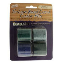 Load image into Gallery viewer, S-Lon Bead Cord (Tex 210) &#39;Deep Blue Sea Mix&#39;
