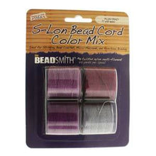 Load image into Gallery viewer, S-Lon Bead Cord (Tex 210) &#39;Plum Crazy Mix&#39;
