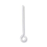 Sterling Silver Eyepins 0.75in 22 Gauge Big Hole *D* Qty:20