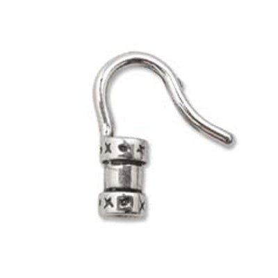 Sterling Silver Hook End Caps 2.1mm ID Qty:2