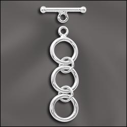 Sterling Silver Toggle 9mm with 3 Ring Extender Qty:1