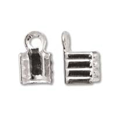 Sterling Silver Folding Crimp Ends 3.3X4.6mm Qty:2