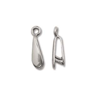 Sterling Silver Front Pinch Bail Simple-4.35mmX11.6mm-.2g Qty:1
