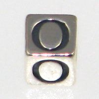 Sterling Silver Alphabet Blocks 4.5mm-O *D* Qty:1