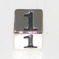 Sterling Silver Number Blocks 4.5mm-1 *D* Qty:1