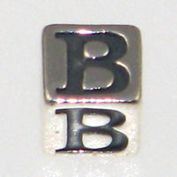 Sterling Silver Alphabet Blocks 4.5mm-B *D* Qty:1