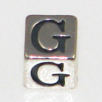 Sterling Silver Alphabet Blocks 4.5mm-G *D* Qty:1