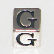 Sterling Silver Alphabet Blocks 4.5mm-G *D* Qty:1