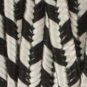 Soutache Cord Rayon Silver Grey & Black Stripe Qty: 1 yd