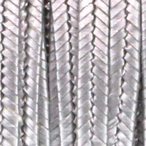 Soutache Cord Rayon Antique Silver Metallic Qty: 1 yd