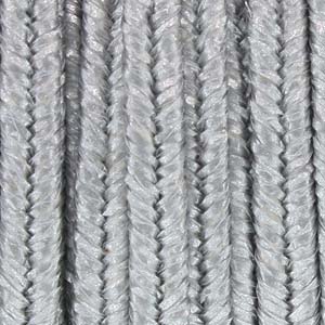 Soutache Cord Rayon Matte Silver Textured Metallic Qty: 1 yd