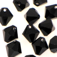 Swarovski Top Drilled Bicone 8mm #6301 Jet Qty:1 *D*