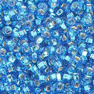 Czech Seedbeads 8/0 Light Blue Silver Lined Qty:23g