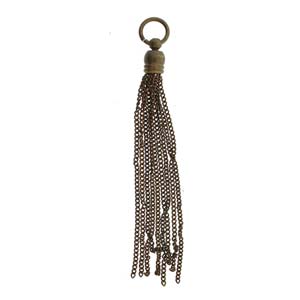 Chain Tassel with 5mm Bell Cap Antique Brass Qty: 1