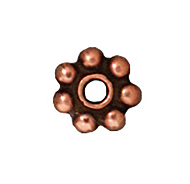 Antique Copper Plated Heishi Beaded Spacer 5mm by TierraCast Qty:10