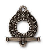 Brass Oxide Toggle Bali Circle by Tierracast Qty:1