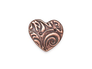 Antique Copper Button Amor by Tierracast Qty:1