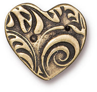 Brass Oxide Button Amor by Tierracast Qty:1