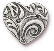Antique Silver Button Amor by Tierracast Qty:1