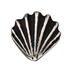 Antique Silver Button Scallop Shell by Tierracast Qty:1
