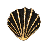 Antique Gold Button Scallop Shell by Tierracast Qty:1