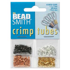 Assorted Colors Crimp Tubes 1.5x1.5mm Qty:Pack of 600