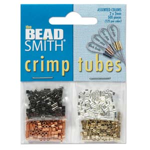 Assorted Colors Crimp Tubes 2x2mm Qty:Pack of 500