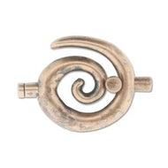 Antique Copper Plated Glue In Swirl Toggle 3.2mmID Qty:1
