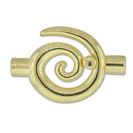 Gold Plated Glue In Swirl Toggle 6.2mmID Qty:1