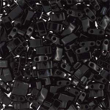 Load image into Gallery viewer, Miyuki Half Tila 0401 Black Opaque Qty:10g
