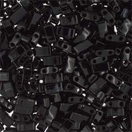 Miyuki Half Tila 0401 Black Opaque Qty:10g