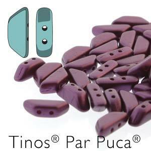 Czech Tinos Beads 4x10mm by Puca Pastel Bordeaux Qty: 10g