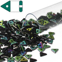 Load image into Gallery viewer, Czech Tri Beads 4.6x1.3mm Jet Vitrail Qty:5g
