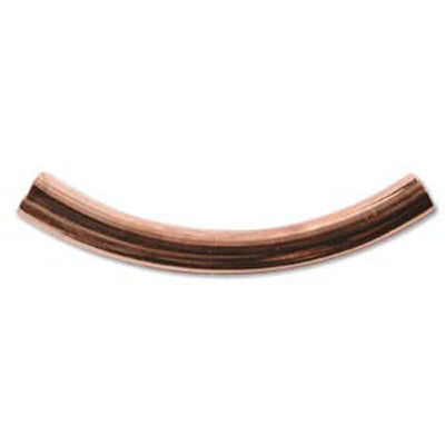 Copper Plated Beads Tubes Curved 3.2X26mm Qty:6