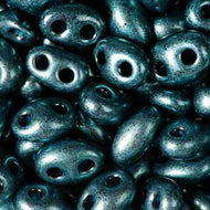 Czech Twin Beads 2.5x5mm Jet Midnight Blue Pearl Qty:25g