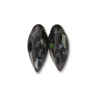 Czech Twist Beads 6x12mm Jet Picasso Qty:25 Strung