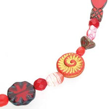 Load image into Gallery viewer, Czech Table Cut Mix Red Qty: 6 inch strand
