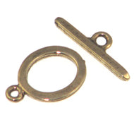 Antique Gold Color Toggles-Plain Oval Qty:2