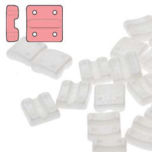 Load image into Gallery viewer, Fixer Beads 8x7mm Vertical Holes Chalk White Luster Qty:20
