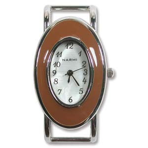 Watch Face Oval & Colorful 25x38mm Brown *D* Qty:1