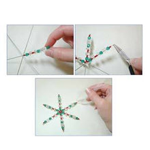 Load image into Gallery viewer, Wire Snowflake Frames 6in by The BeadSmith Qty:8
