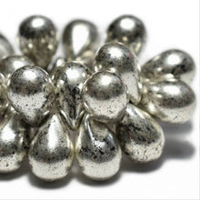 Load image into Gallery viewer, Czech Drop Bead 4x6mm Antique Silver Qty: 50
