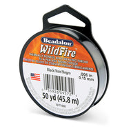 Wildfire Bead Thread .006in Black Qty:50 Yds