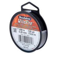 Wildfire Bead Thread .008in Black Qty:125 Yds