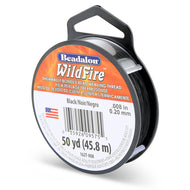 Wildfire Bead Thread .008in Black Qty:50 Yds