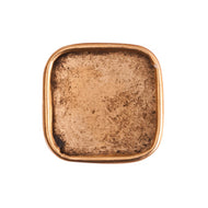 Button Shank Bezel Large Square Antique Gold Qty:1