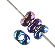Load image into Gallery viewer, Czech Farfalle Beads Cut 2x4mm Opaque Blue Iris Qty:10g
